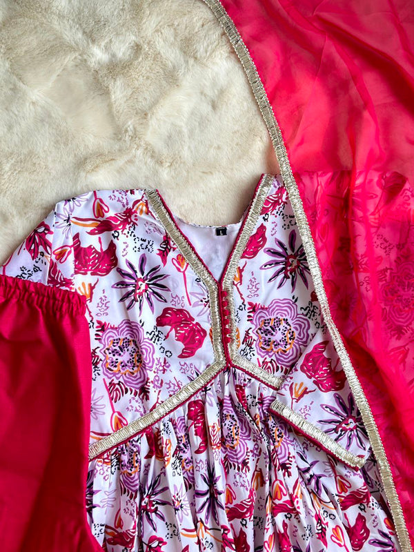 Festival & Party Ready Mesmerize in Pink Super-Hot Alia Cut Suit Set with Pauls Flair ClothsVilla