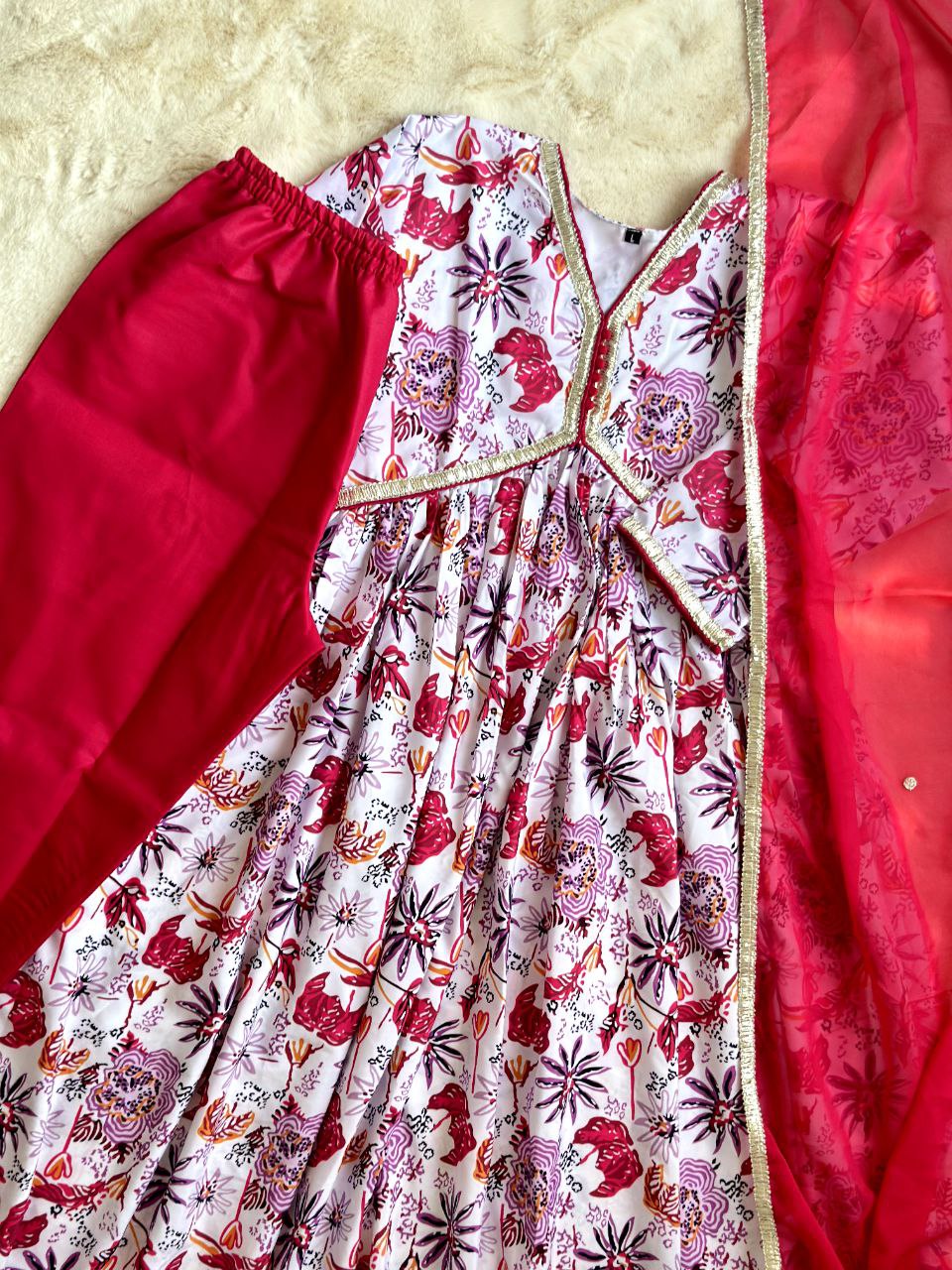 Festival & Party Ready Mesmerize in Pink Super-Hot Alia Cut Suit Set with Pauls Flair ClothsVilla
