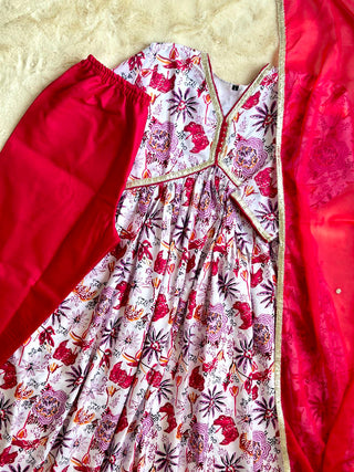 Festival & Party Ready Mesmerize in Pink Super-Hot Alia Cut Suit Set with Pauls Flair ClothsVilla