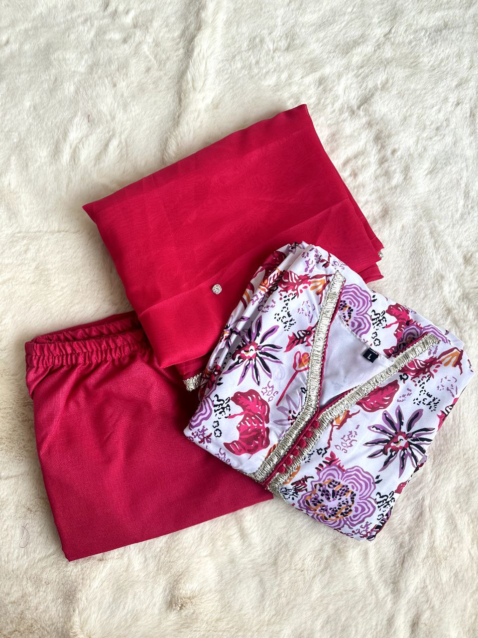 Festival & Party Ready Mesmerize in Pink Super-Hot Alia Cut Suit Set with Pauls Flair ClothsVilla