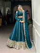 Load image into Gallery viewer, Firozi Elegance – Vichitra Silk Embroidered Lehenga Set Clothsvilla