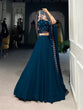 Load image into Gallery viewer, Firozi Elegant Georgette Lehenga Set – Timeless Glam for Every Occasion ClothsVilla
