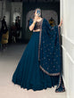 Load image into Gallery viewer, Firozi Elegant Georgette Lehenga Set – Timeless Glam for Every Occasion ClothsVilla