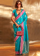 Load image into Gallery viewer, Firozi Elegant Satin Silk Saree – Luxurious Drape for Every Occasion ClothsVilla