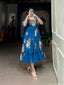 Firozi Graceful Floral Georgette Frock – Ethnic Summer Collection