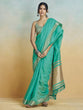 Load image into Gallery viewer, Firozi Graceful Woven Handloom Pure Cotton Saree with Chanderi Cotton Clothsvilla