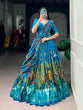 Load image into Gallery viewer, Firozi Kalamkari Print Lehenga Choli ClothsVilla