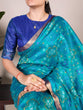 Load image into Gallery viewer, Firozi Patola Love Jacquard Silk Saree with Zari Weaving Work &amp; Unstitched Blouse