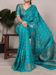 Load image into Gallery viewer, Firozi Roop Silk Saree with Zari Weaving &amp; Elegant Lace-Touch Blouse ClothsVilla