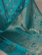 Load image into Gallery viewer, Firozi Roop Silk Saree with Zari Weaving &amp; Elegant Lace-Touch Blouse ClothsVilla