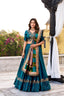 Firozi Silk Embroidered Lehenga Set ClothsVilla