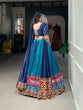 Load image into Gallery viewer, Firozi Vibrant Printed Silk Lehenga with Gamthi &amp; Mirror Work ClothsVilla