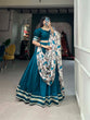 Load image into Gallery viewer, Alluring Firozi Vichitra Silk Lehenga Choli Set - Elegance Meets Sophistication ClothsVilla