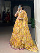 Load image into Gallery viewer, Floral Foil Print Chiffon Lehenga ClothsVilla