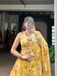 Load image into Gallery viewer, Floral Foil Print Chiffon Lehenga ClothsVilla