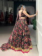 Load image into Gallery viewer, Floral Foil Print Chiffon Lehenga ClothsVilla