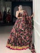 Load image into Gallery viewer, Floral Foil Print Chiffon Lehenga ClothsVilla