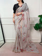 Load image into Gallery viewer, Floral Print Kota Doria Saree ClothsVilla