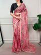 Load image into Gallery viewer, Floral Print Kota Doria Saree ClothsVilla