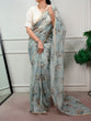 Load image into Gallery viewer, Floral Print Kota Doria Saree ClothsVilla
