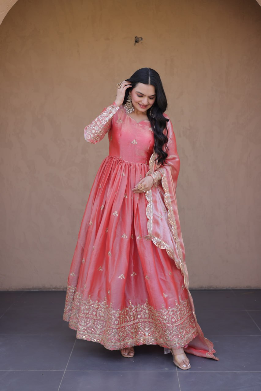 Gajari Fendi Luxury Silk Gown ClothsVilla