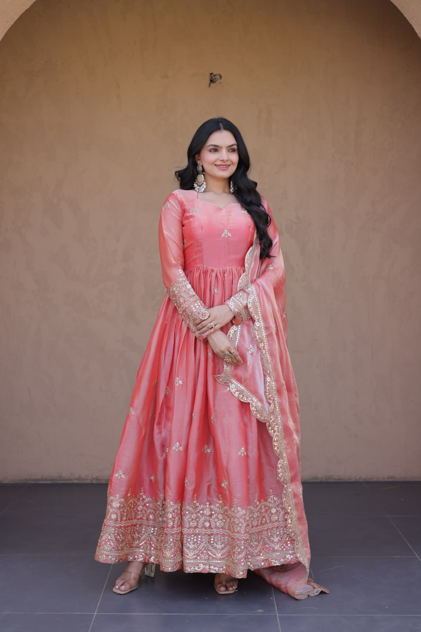 Gajari Fendi Luxury Silk Gown ClothsVilla