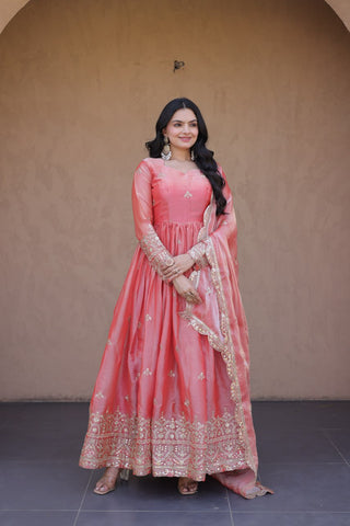 Gajari Fendi Luxury Silk Gown ClothsVilla