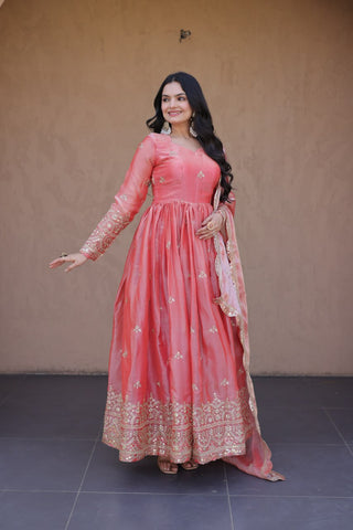 Gajari Fendi Luxury Silk Gown ClothsVilla