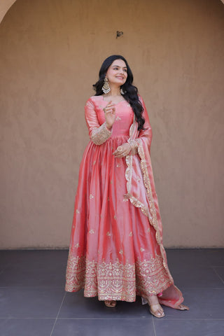 Gajari Fendi Luxury Silk Gown ClothsVilla