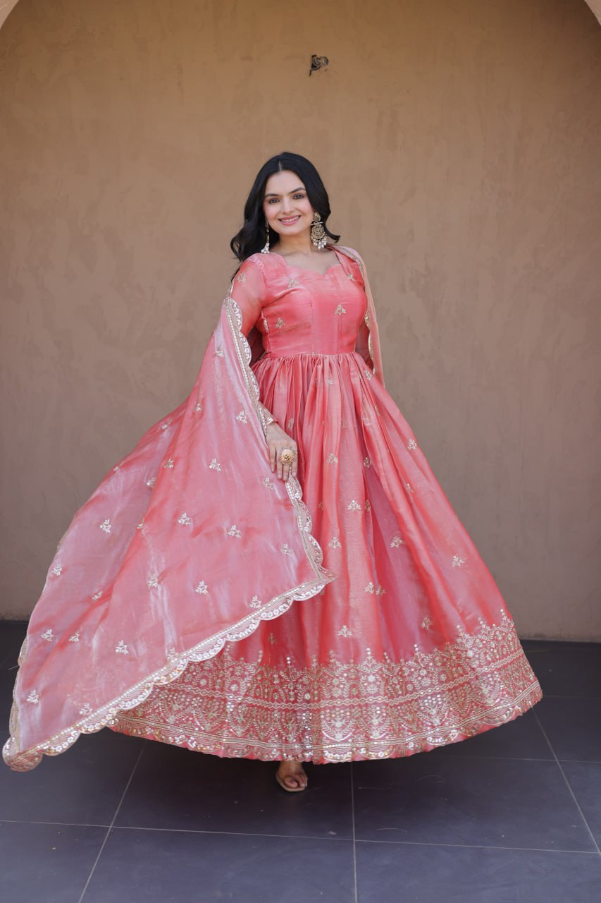 Gajari Fendi Luxury Silk Gown ClothsVilla