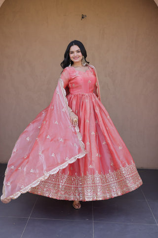 Gajari Fendi Luxury Silk Gown ClothsVilla