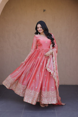 Gajari Fendi Luxury Silk Gown ClothsVilla