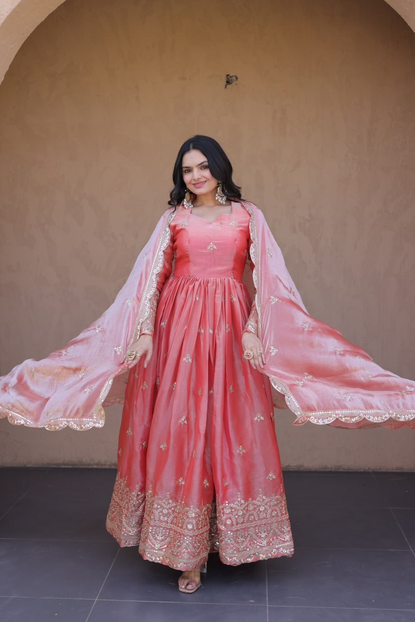 Gajari Fendi Luxury Silk Gown ClothsVilla
