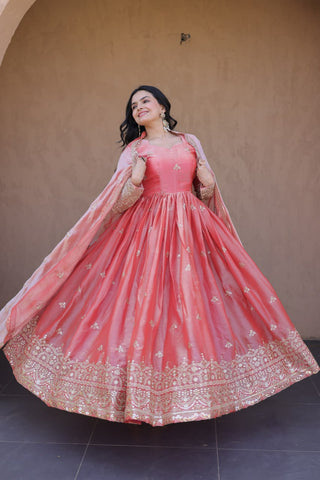 Gajari Fendi Luxury Silk Gown ClothsVilla