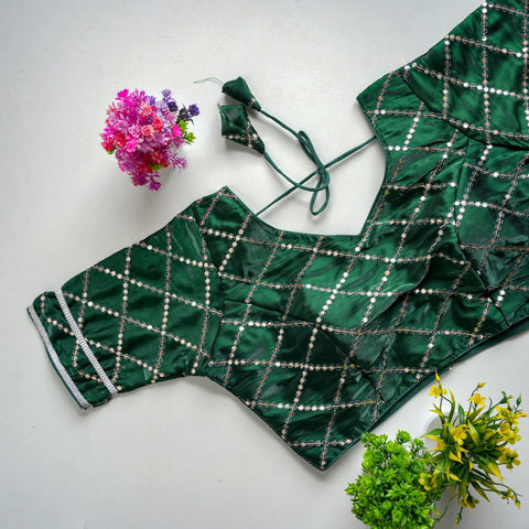 Geen Metalic Jimmy Choo Blouse with Exquisite Sequence Embroidery ClothsVilla Main image