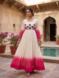 Load image into Gallery viewer, Georgette Gown with Woolen Thread Work ClothsVilla