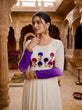 Load image into Gallery viewer, Georgette Gown with Woolen Thread Work ClothsVilla