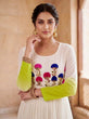 Load image into Gallery viewer, Georgette Gown with Woolen Thread Work ClothsVilla