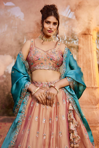 Georgette Sequins Embroidered Semi-Stitched Lehenga Choli with Dupatta Clothsvilla