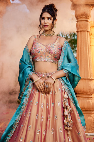 Georgette Sequins Embroidered Semi-Stitched Lehenga Choli with Dupatta Clothsvilla