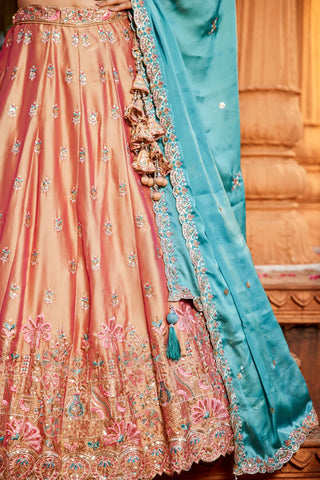 Georgette Sequins Embroidered Semi-Stitched Lehenga Choli with Dupatta Clothsvilla