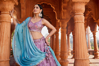 Georgette Sequins Embroidered Semi-Stitched Lehenga Choli with Dupatta Clothsvilla