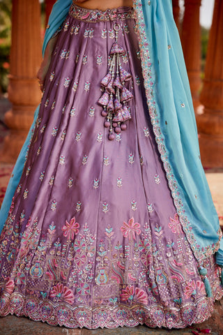 Georgette Sequins Embroidered Semi-Stitched Lehenga Choli with Dupatta Clothsvilla