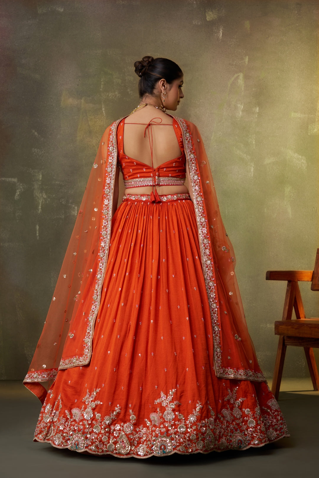 Georgette Sequins Thread & Embroidered Semi-Stitched Lehenga & Unstitched Blouse With Dupatta Clothsvilla