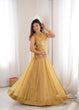 Load image into Gallery viewer, Gold Salsa Crush Lehenga Choli ClothsVilla