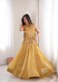 Gold Salsa Crush Lehenga Choli ClothsVilla