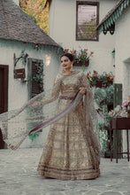 Load image into Gallery viewer, Gold Shimmering Faux Georgette Sequins Lehenga Set with Can-Can ClothsVilla