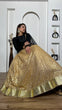 Load image into Gallery viewer, Golden Festive Sparkle – Kasturi Silk Sequin Lehenga Set ClothsVilla