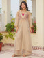 Golden Tissue Embroidered Kurta Palazzo Set ClothsVilla