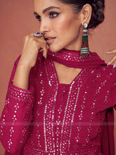 Load image into Gallery viewer, Gown for Parties: Rani Pink with Exquisite Embroidery